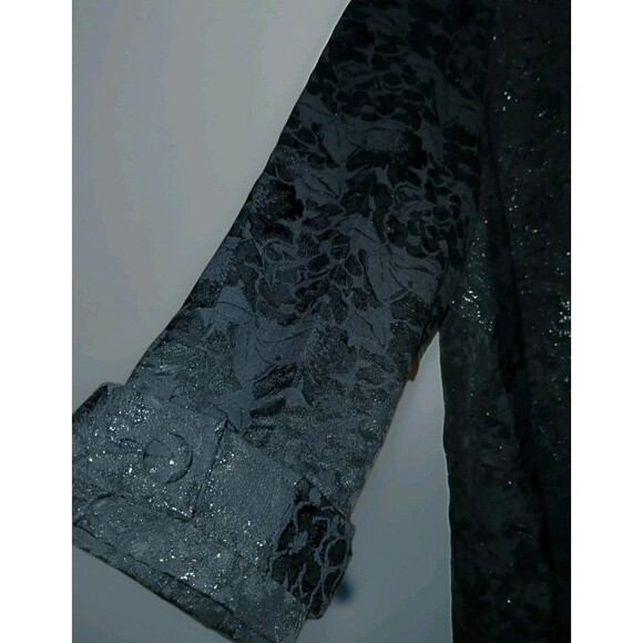 NWT Lane Bryant Black Metallic Coat Sz 26/28 Dressy Evening Jacket 4X $99.50 - Picture 5 of 8